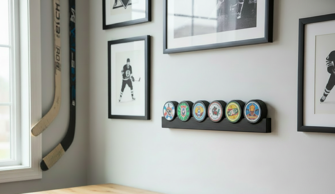 Hockey Puck Display: Hockey Room Decor, Hockey Player or Fan Gift