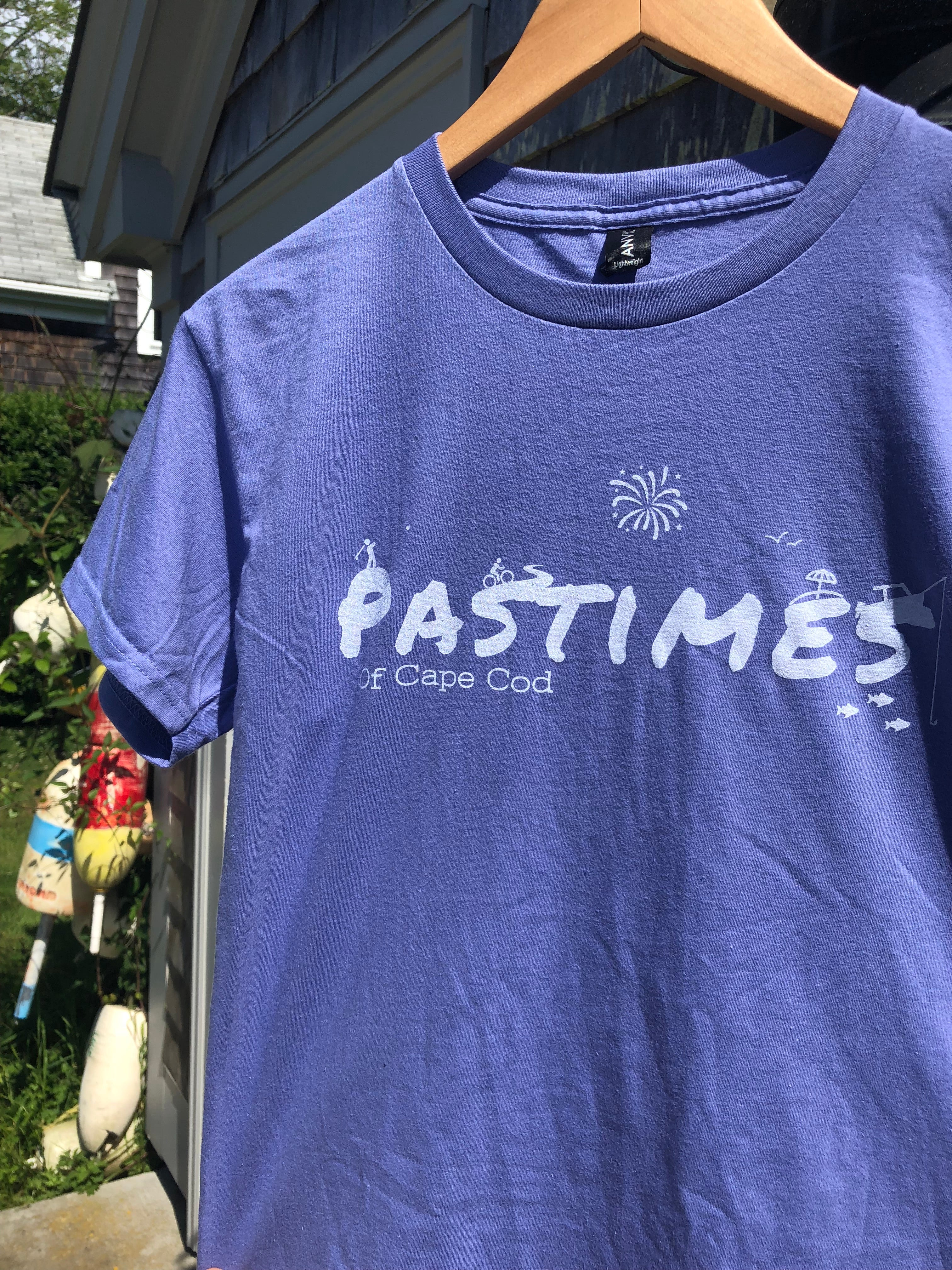 Heathered Grey/Navy Pastimes Wear t-shirt - back