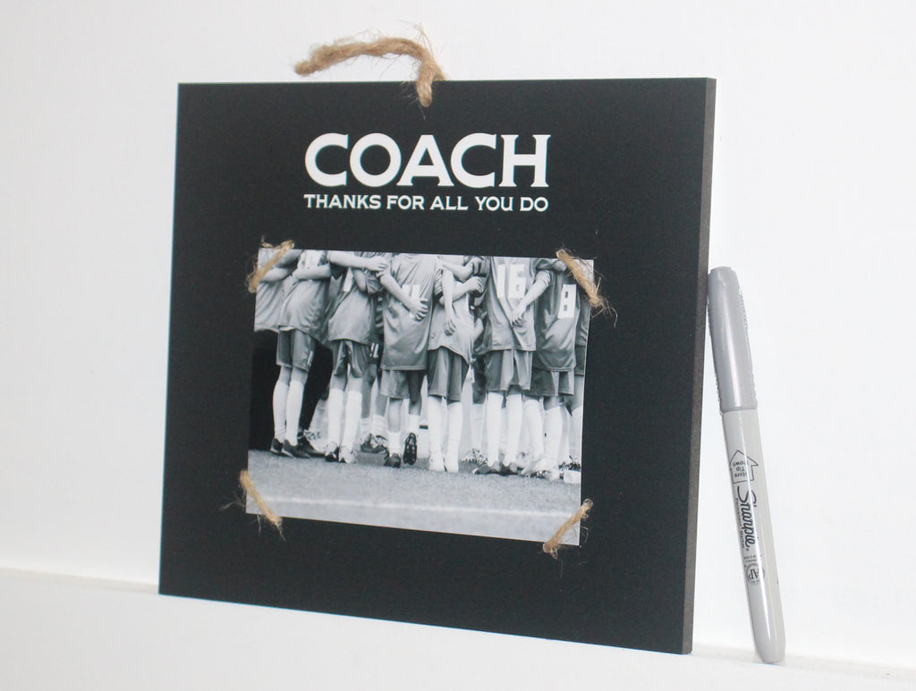 Personalized Team Coach Photo Frame, Signature Custom Gift