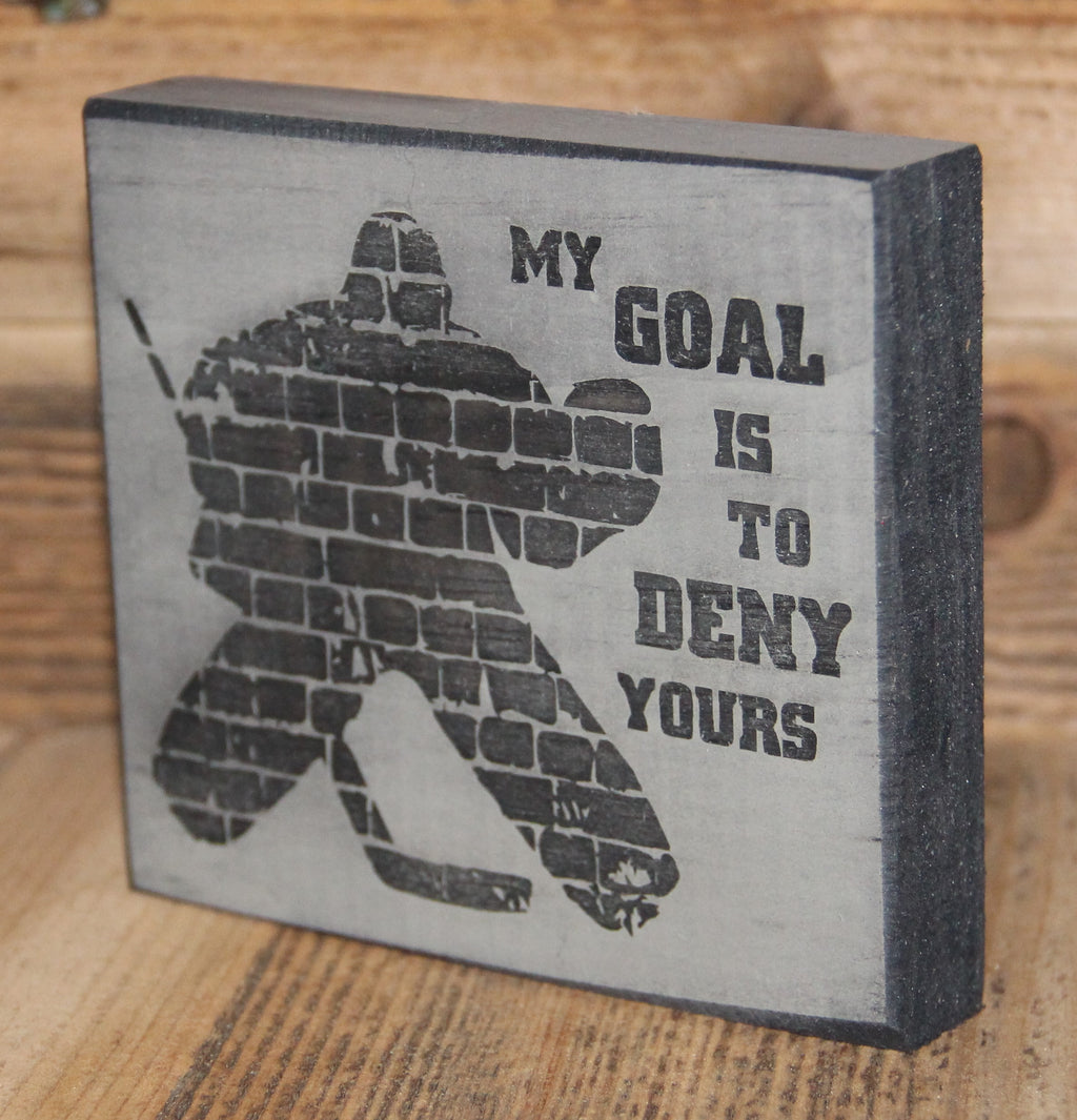 Hockey Ornament, Laser Cut Distressed Wood Sign, Team Gift