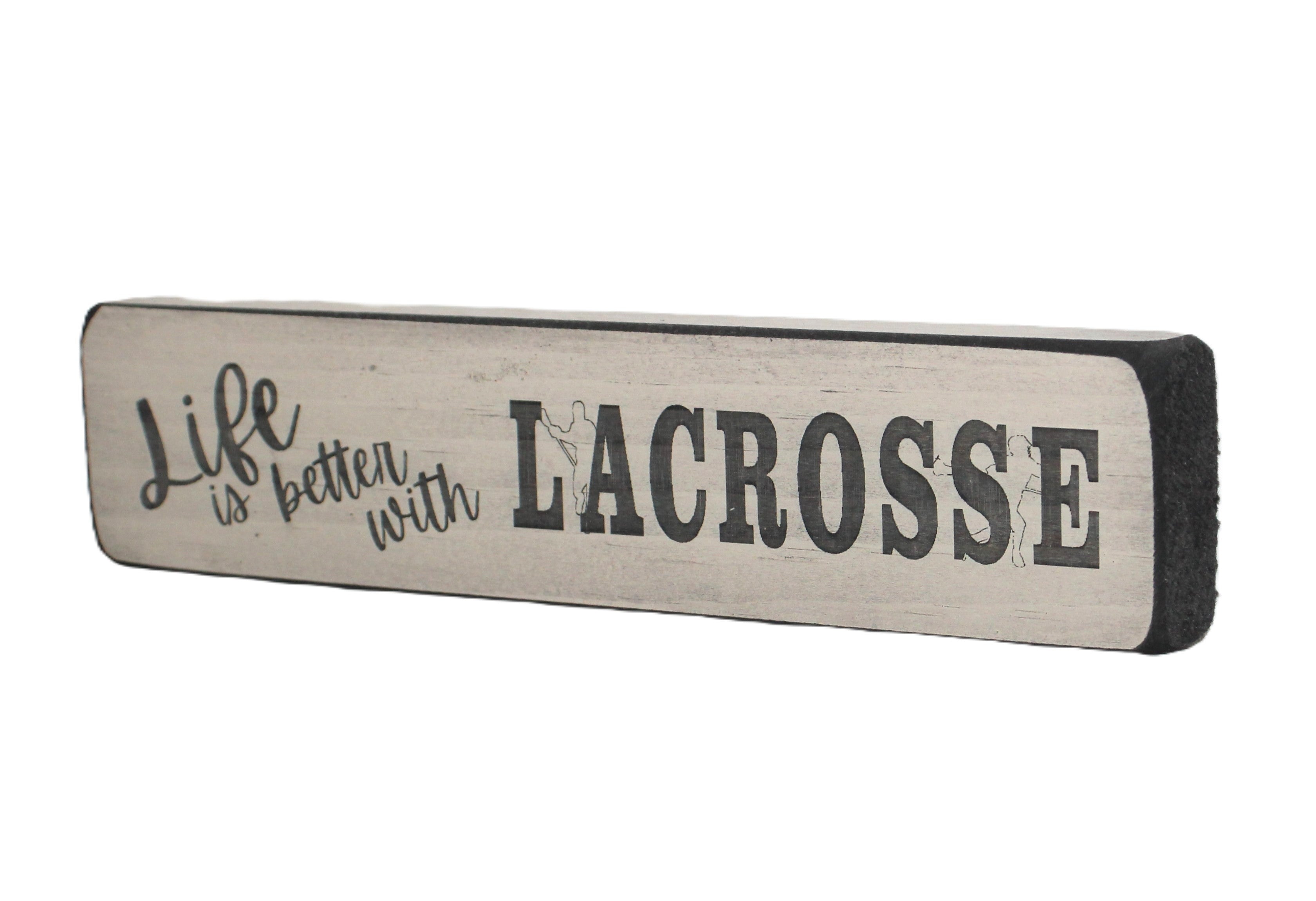 Lacrosse Photo Display: Wood Sign, Coach/Team Gift