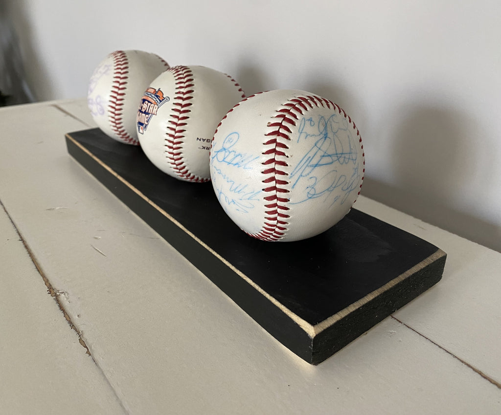 Baseball Display: Black or Off-White, Shelves available, Baseball Player Gift