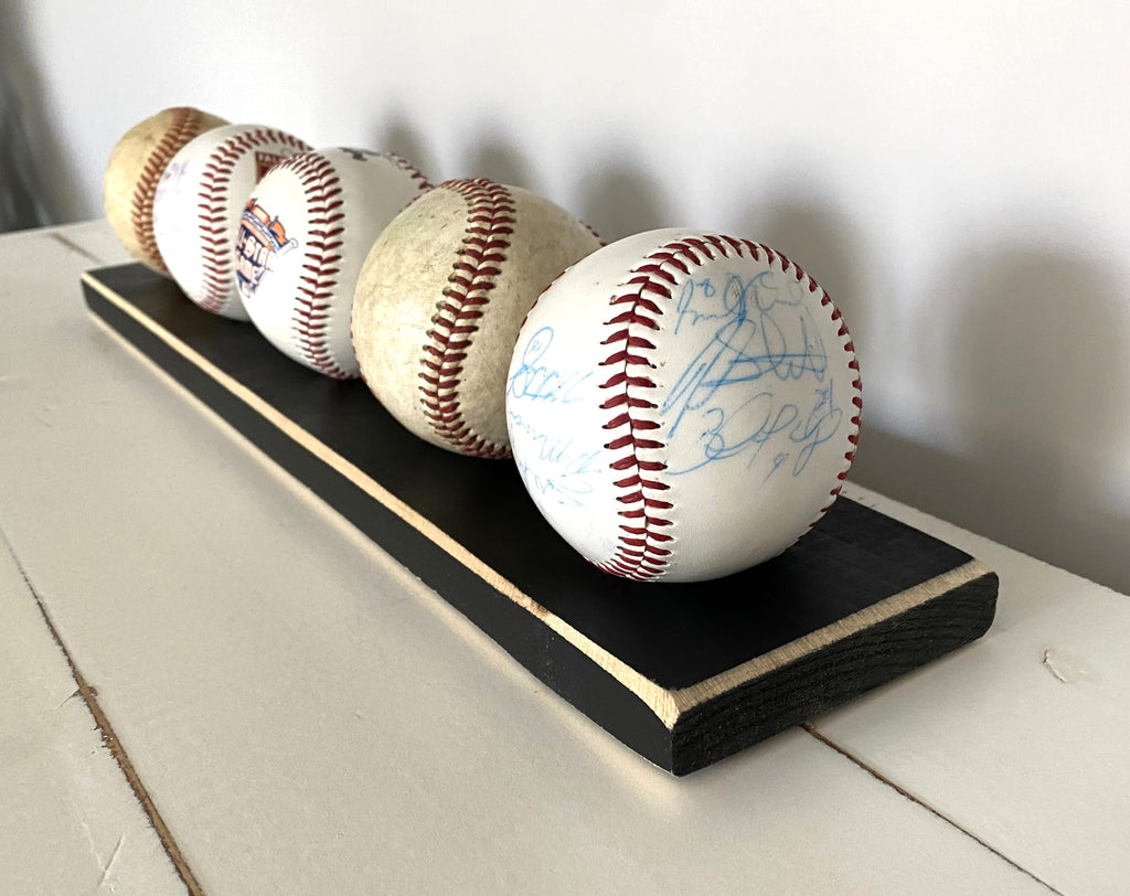 Baseball Display: Black or Off-White, Shelves available, Baseball Player Gift