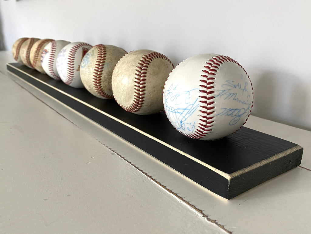 Baseball Display: Black or Off-White, Shelves available, Baseball Player Gift