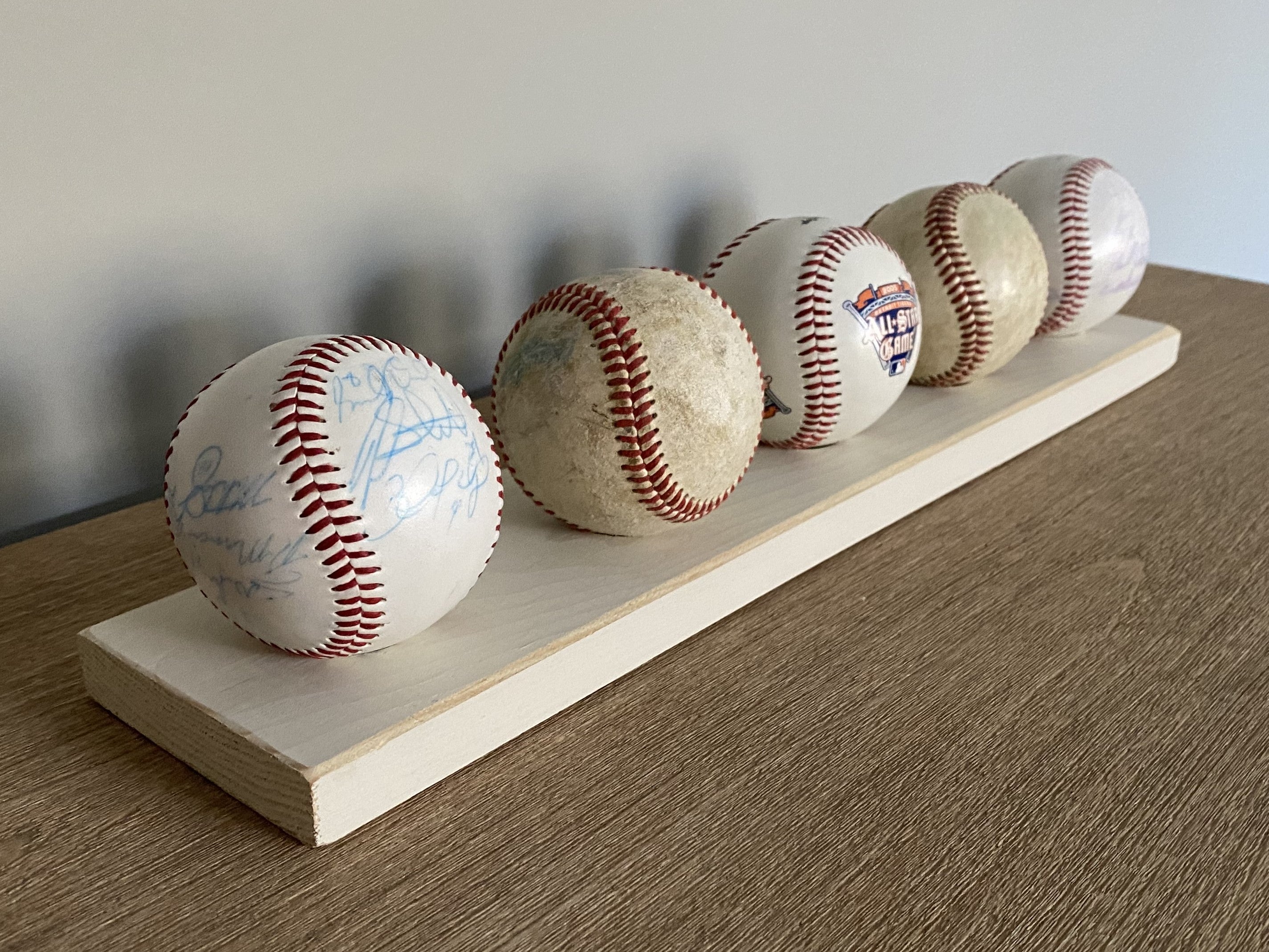 Baseball Display Shelf: Black or Off-White, Baseball Player Gift