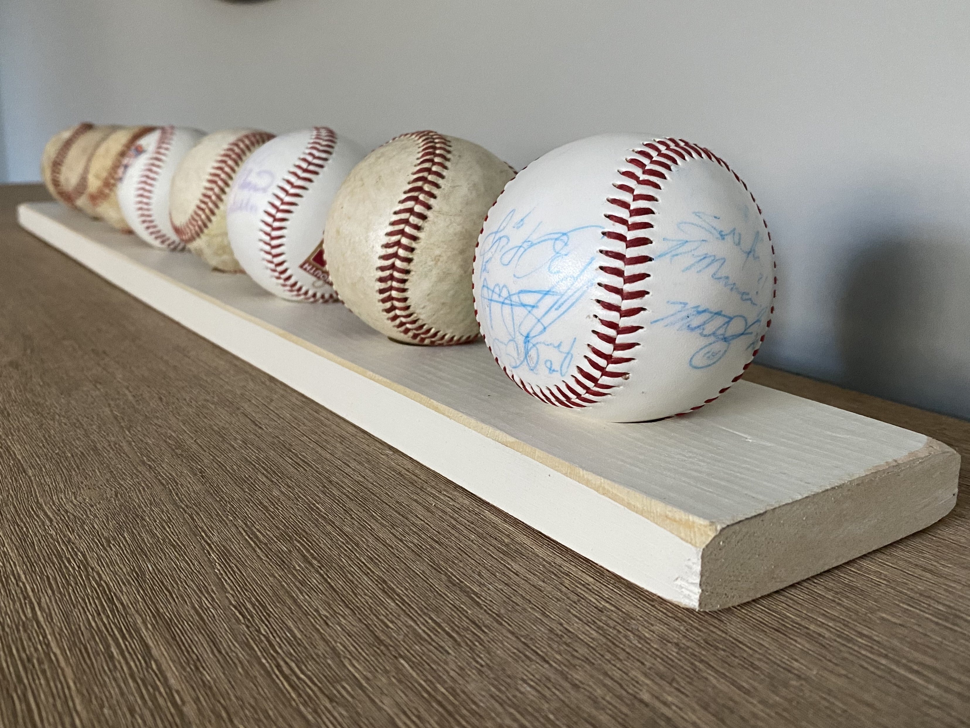 Baseball Display: Black or Off-White, Shelves available, Baseball Player Gift