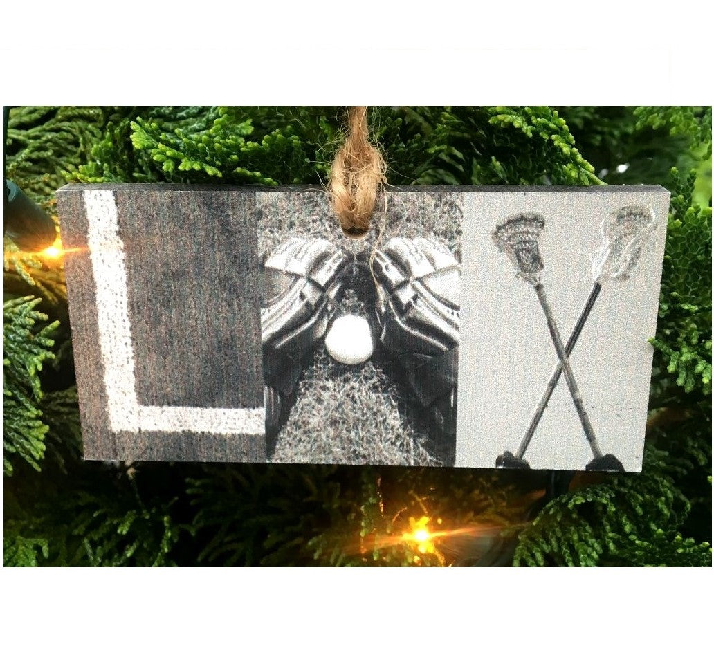 Lacrosse Ornament: Lacrosse Player or Coach Christmas Gift