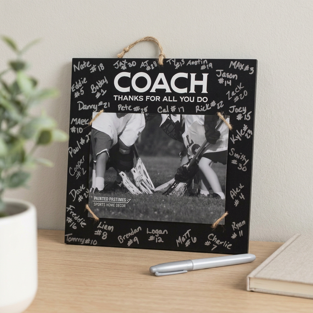Personalized Team Coach Photo Frame, Signature Custom Gift