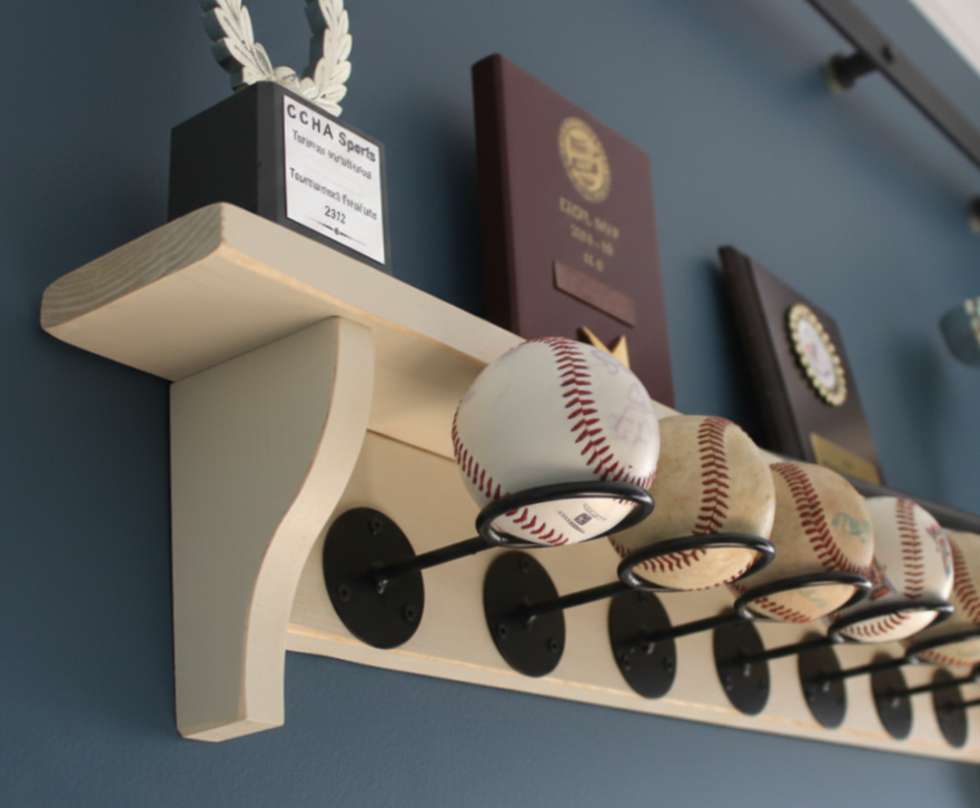 Baseball Display Shelf, Trophy & Memorabilia Holder