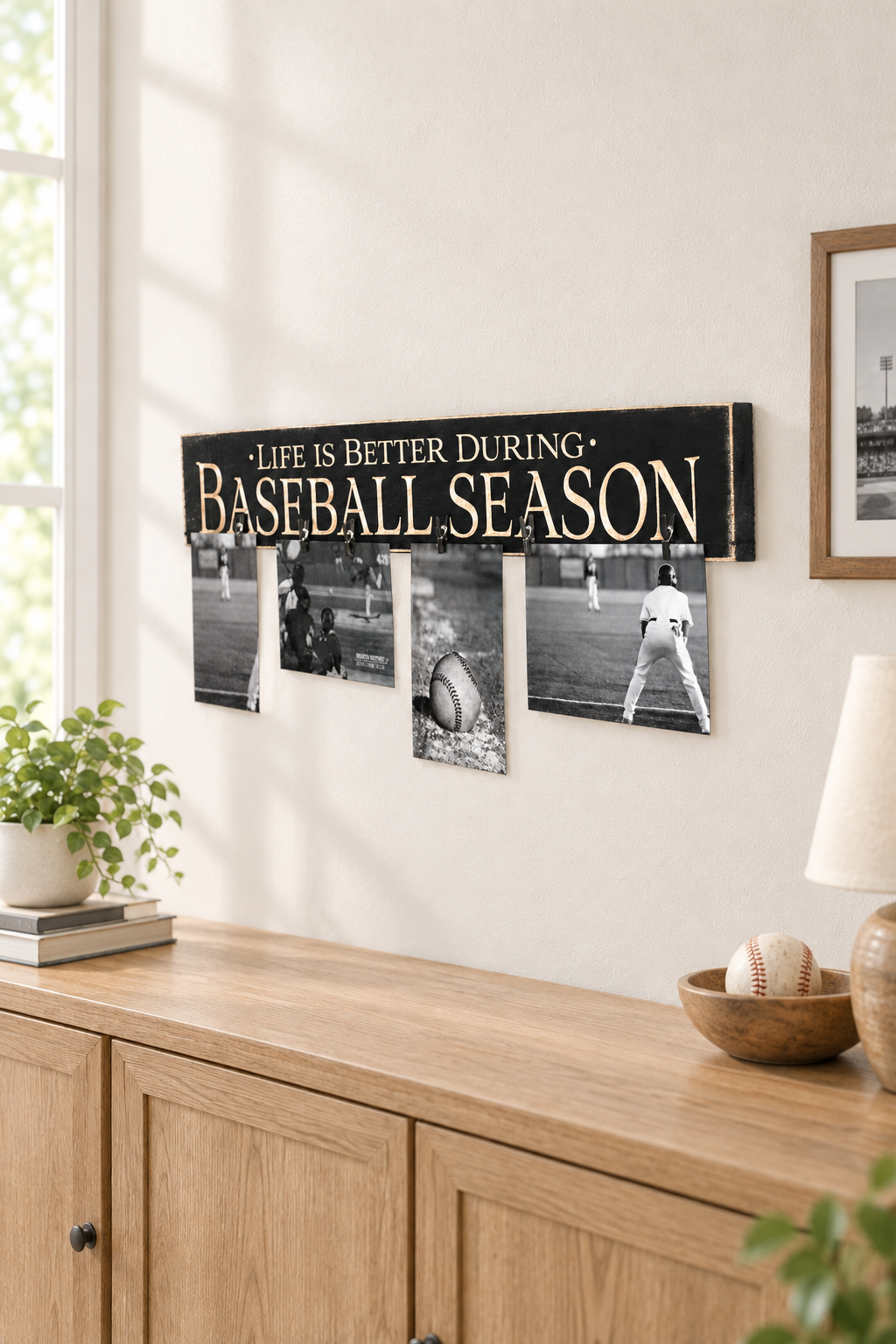 Baseball Wood Sign: Mancave Decor, Coach, Player, Team Gift