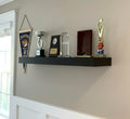 Hockey Puck Display Trophy Shelf: 8" Wide Floating Shelf, Memorabilia, Hockey Player Room Decor