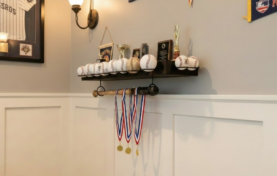Baseball Trophy Display Shelf, Memorabilia, Awards