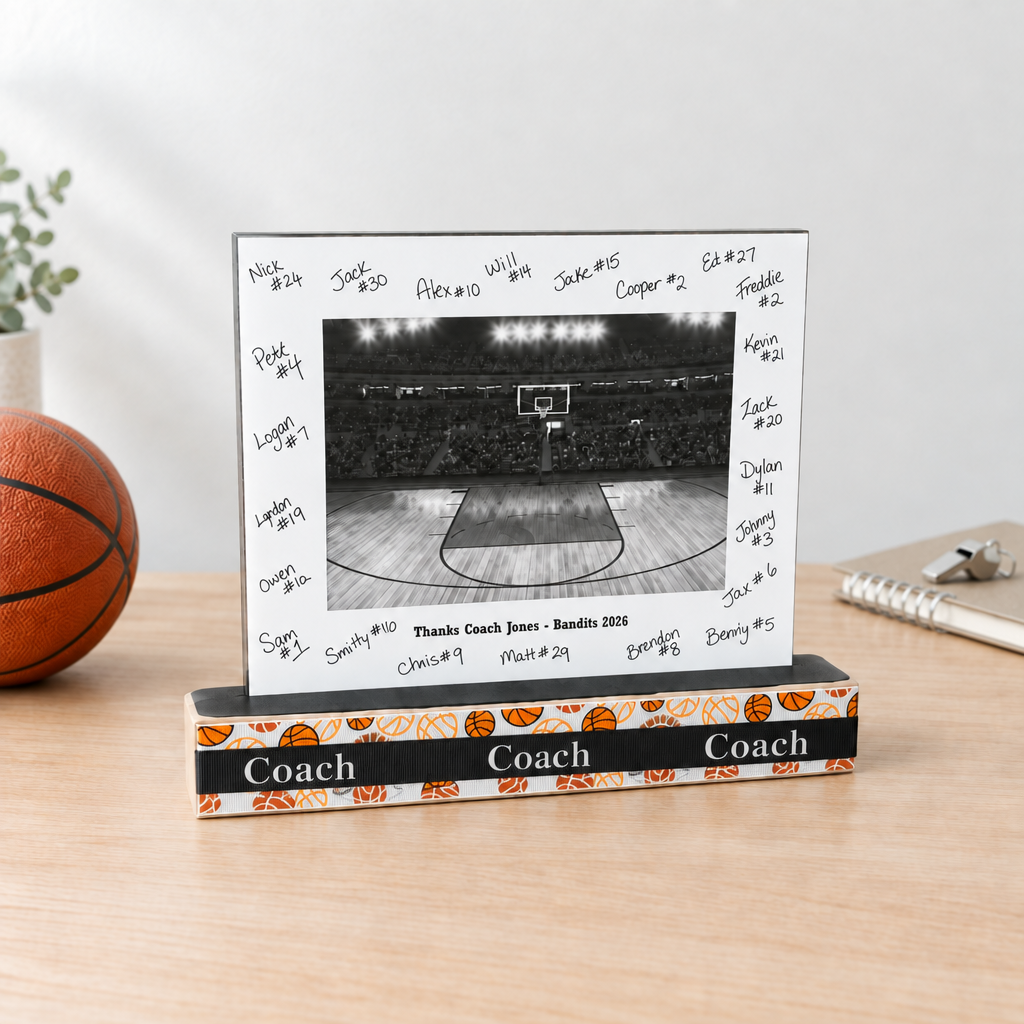 Personalized Football Coach Photo Frame: Team Gift