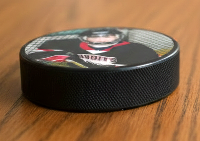 Custom Hockey Dad Gift: Hockey Puck Photo Display, Personalized Photos