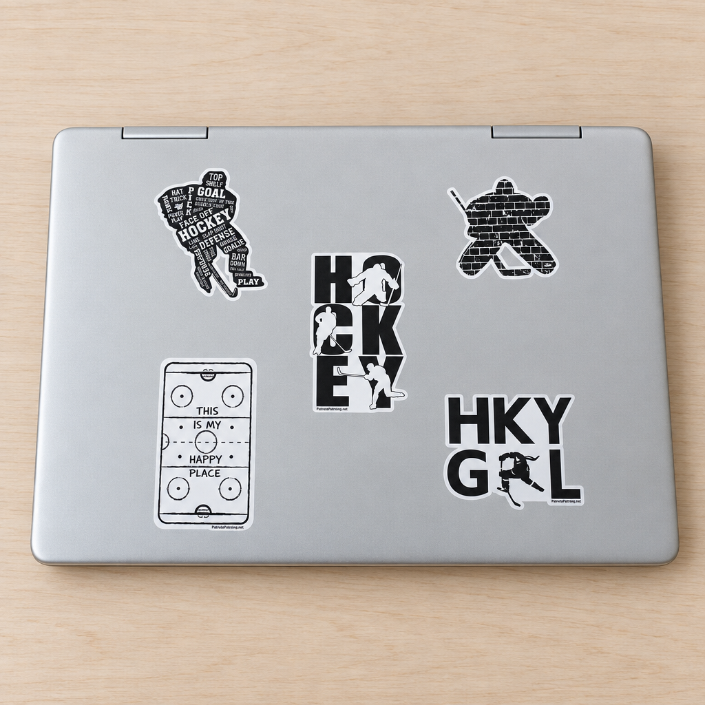 Hockey Player Phone Decal: Matte Vinyl, Locker or Tablet Decal