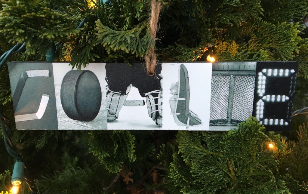 Hockey GOALIE Ornament, Hockey Home Decor