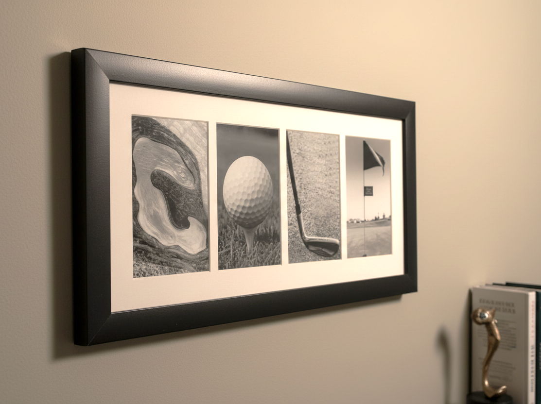 Golf Photo Montage Frame, Golf Decor, Gift for Golfer
