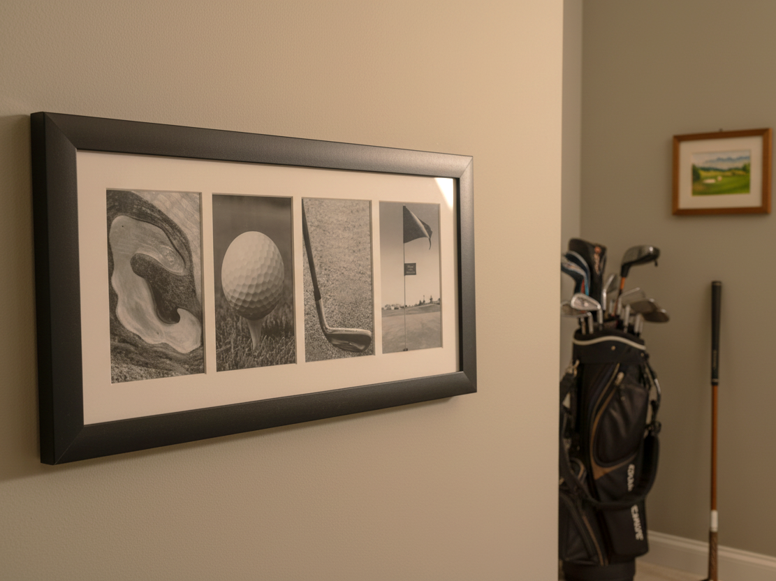 Golf Photo Montage Frame, Golf Decor, Gift for Golfer