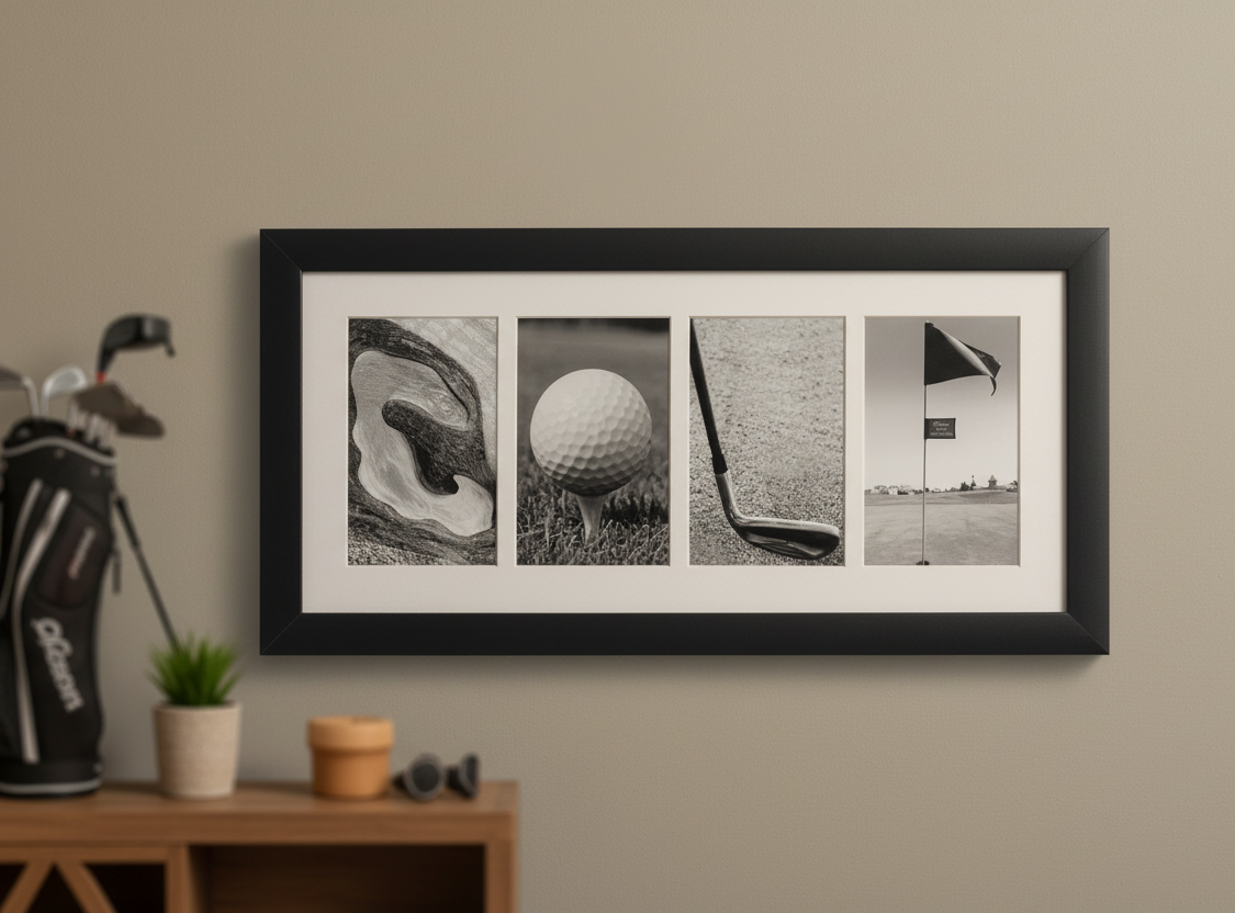 Golf Photo Montage Frame, Golf Decor, Gift for Golfer