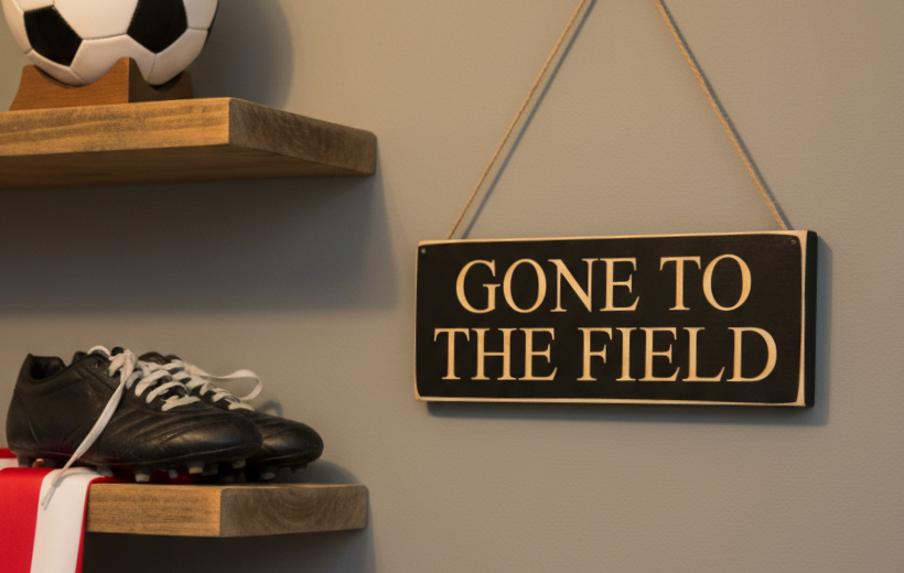Gone to the Field Sign, Soccer, Baseball, Softball, Football, Lacrosse, Gift