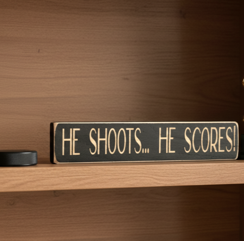 Hockey Sign for Boy: Wood Sign for Hockey Player