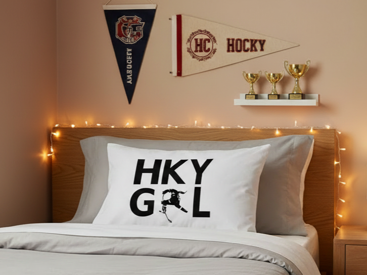 Hockey Pillowcase: Player, Goalie Gift, Room Decor
