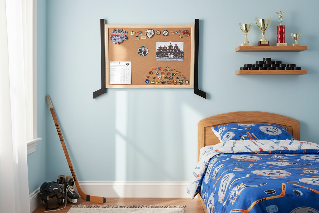 Hockey Puck Display Rack, Crossed Hockey Stick Wall Decor, Hockey Player, Fan, Mom, Dad, Gift