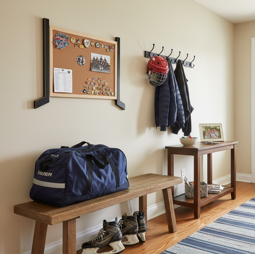 Hockey Puck Display Shelf: Trophy and Medal Holder