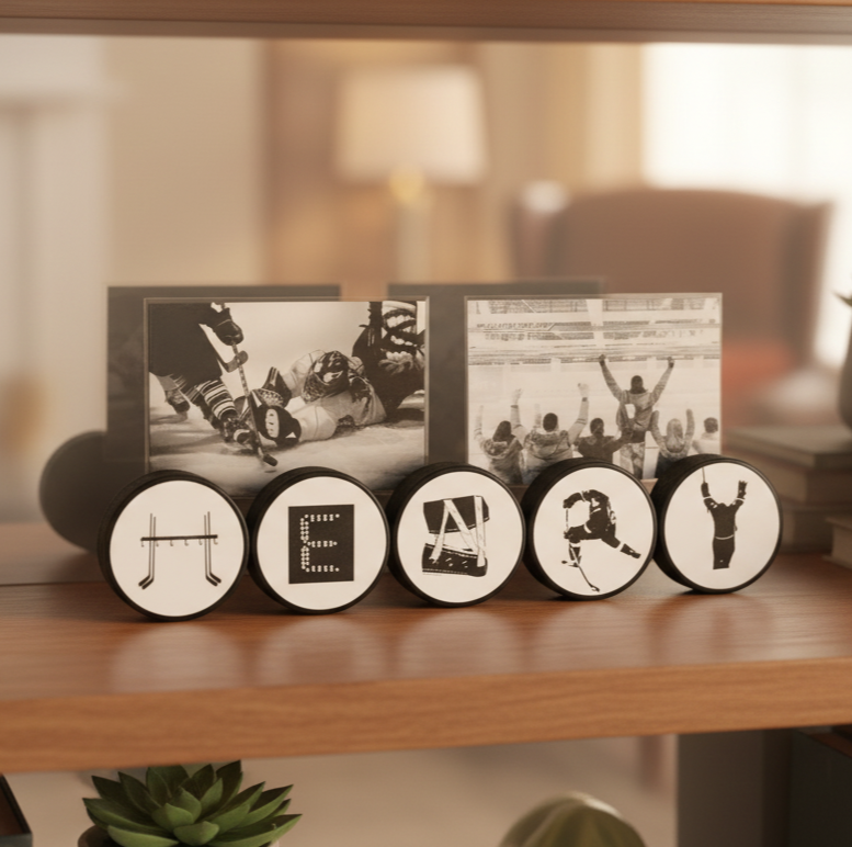Personalized Hockey Name Photo Display: Hockey Player Gift