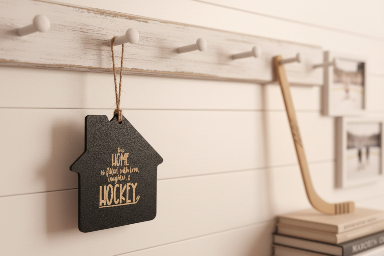 Hockey Home Sign, Gift for Mom or Dad, Coach, Team Mom