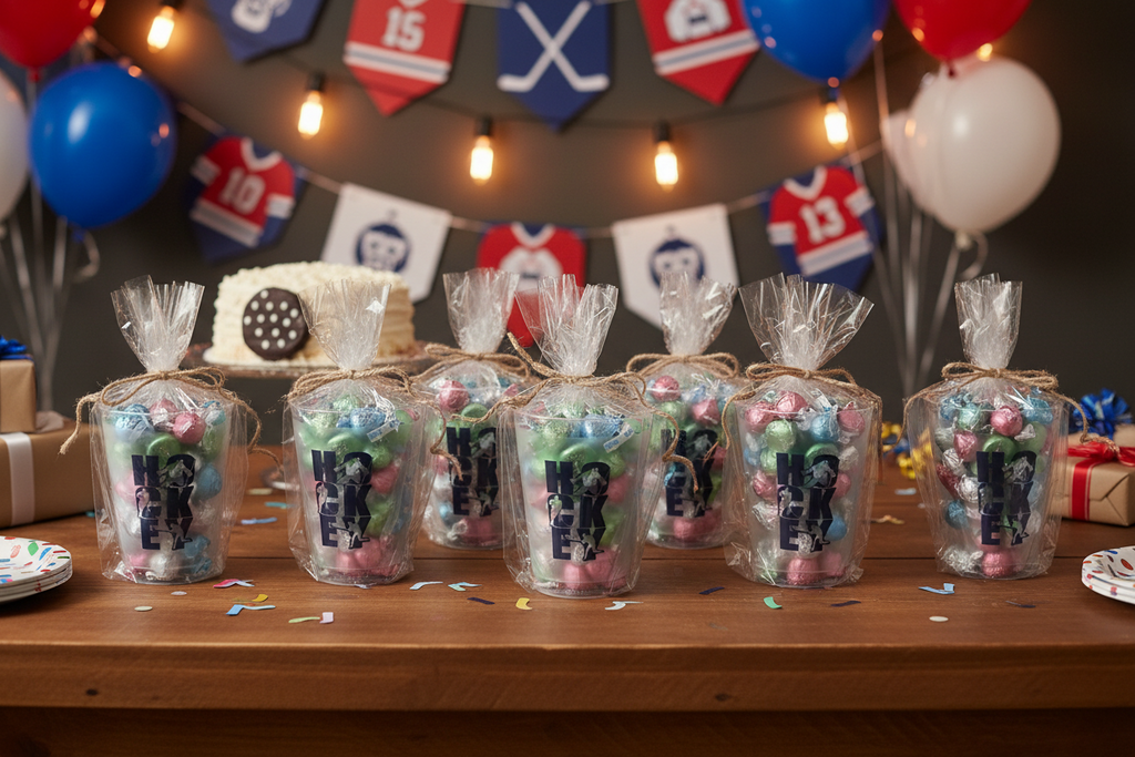 Hockey Cups: Frosted Plastic Tumblers, Hockey Player Gift, Party Favors