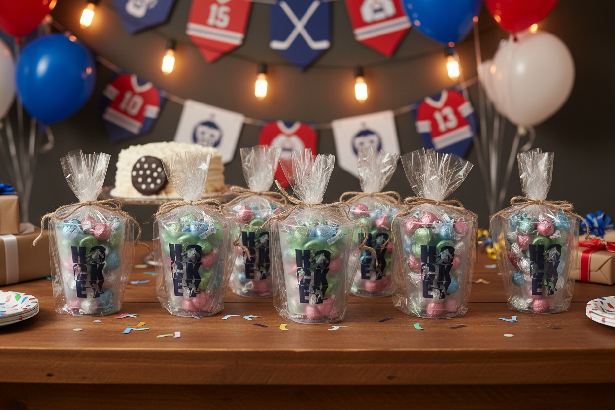 Hockey Cups: Frosted Plastic Tumblers, Hockey Player Gift, Party Favors