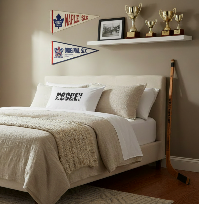 Hockey Pillowcase: Player, Goalie Gift, Room Decor
