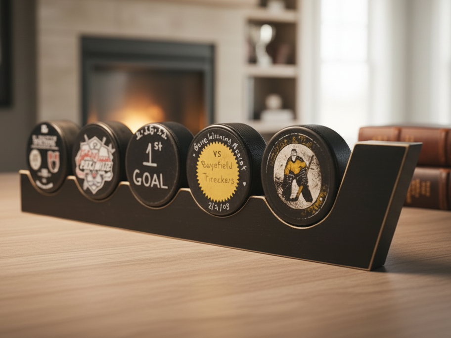 Hockey Puck Display: Holder, Rack, Hockey Player or Fan Gift
