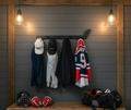 hockey stick coat & hat rack, black