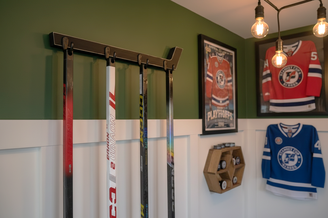 Hockey Puck Display: Holder, Rack, Hockey Room Decor, Player or Fan Gift