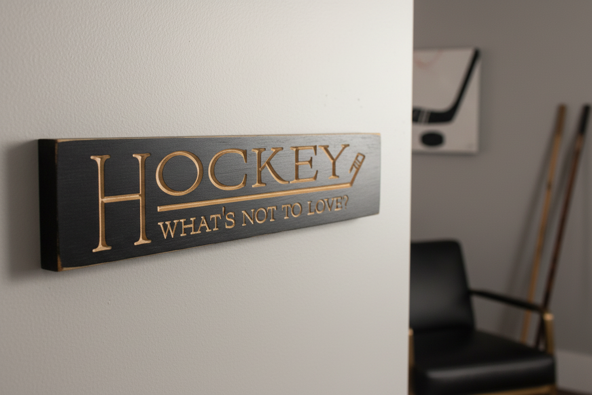 Hockey Photo Display Sign: Hockey Decor