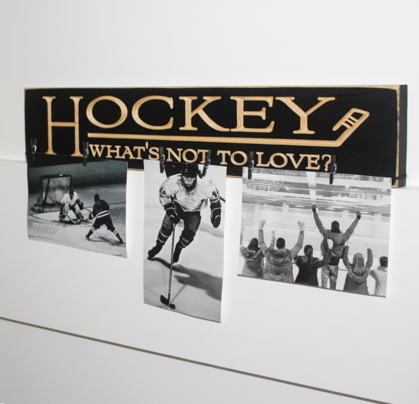 Hockey Wood Sign: Hockey Home Decor