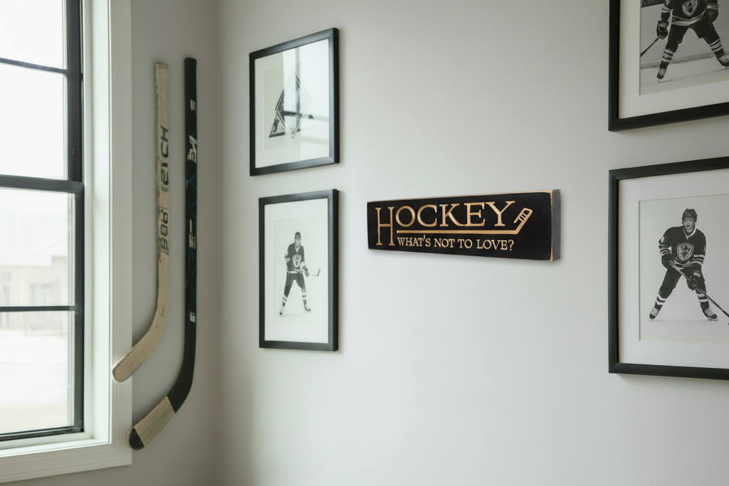 Hockey Photo Display Sign: Hockey Decor