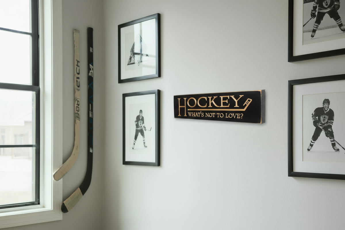 Hockey Photo Display Sign: Hockey Decor
