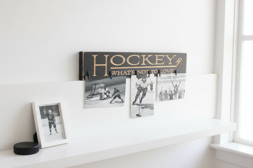 Hockey Photo Display Sign: Hockey Decor