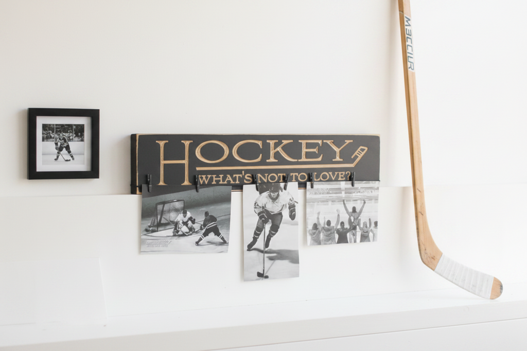 Hockey Photo Display Sign: Hockey Decor