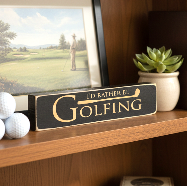 Golf Ornament, Fun Golfer Gift, Laser Cut Wood Sign