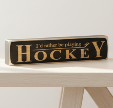 Hockey Player Wood Sign, Hockey Room Decor