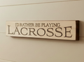 Lacrosse Photo Display Sign: Cream Carved Wood, Lacrosse Room Decor