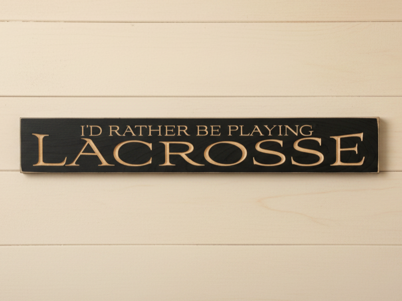 Lacrosse Photo Display: Distressed Wood Room Decor, Shelf Option