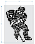 Hockey Car Decal: Player, Goalie, Rink, or "Hockey"