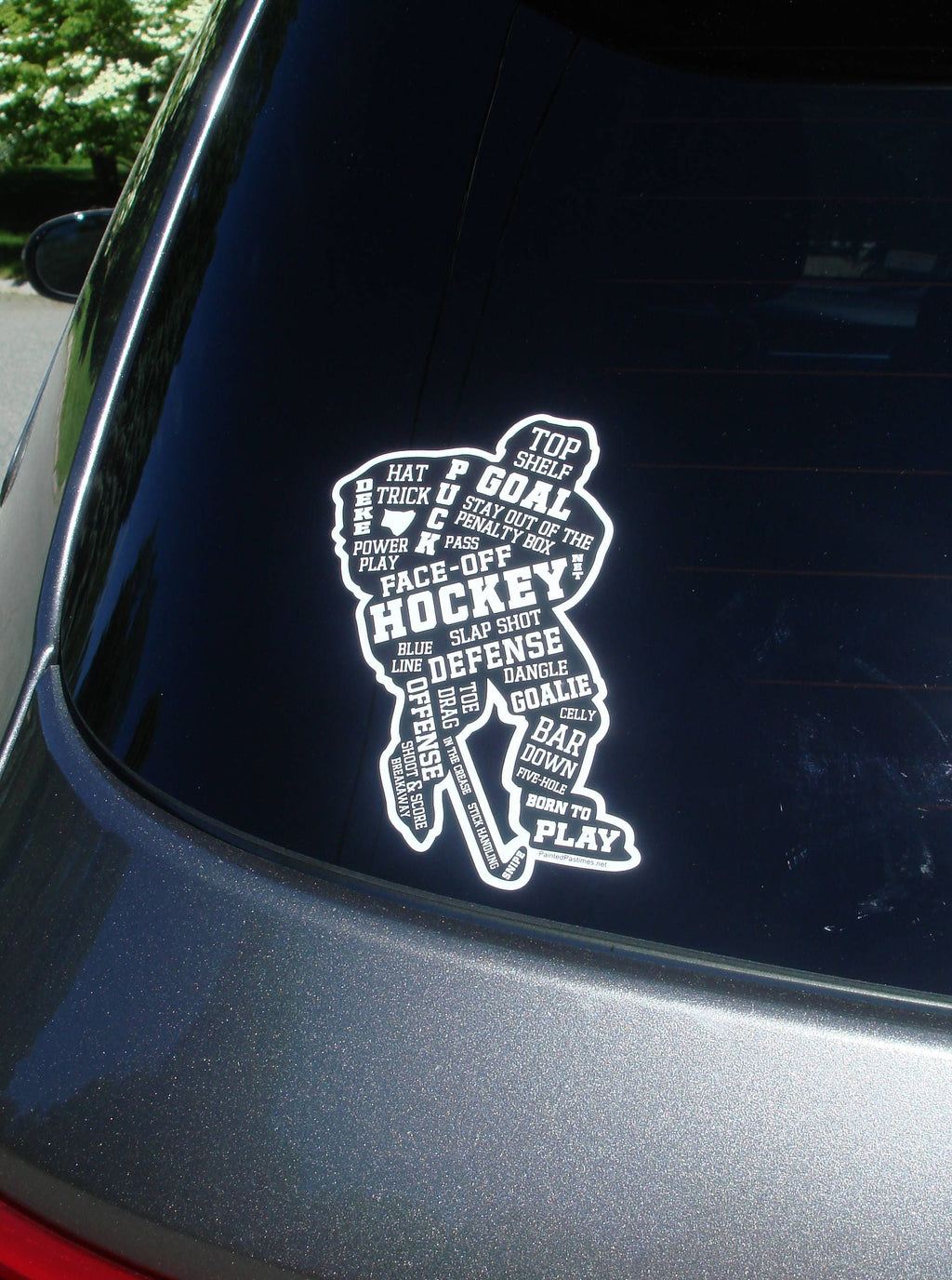 Hockey Goalie Car Decal: Bumper Sticker for Hockey Mom/Dad