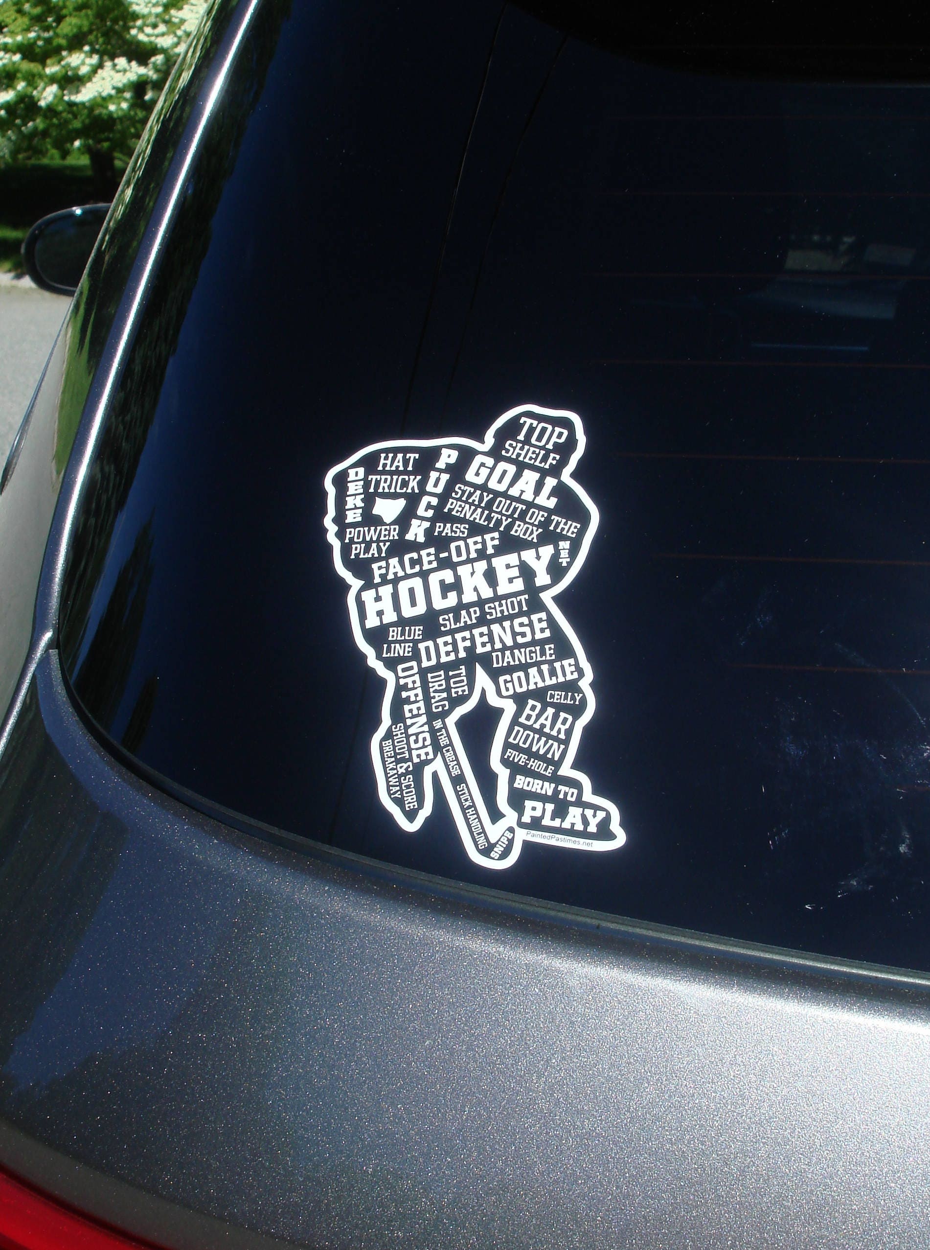 Hockey Goalie Car Decal: Bumper Sticker for Hockey Mom/Dad