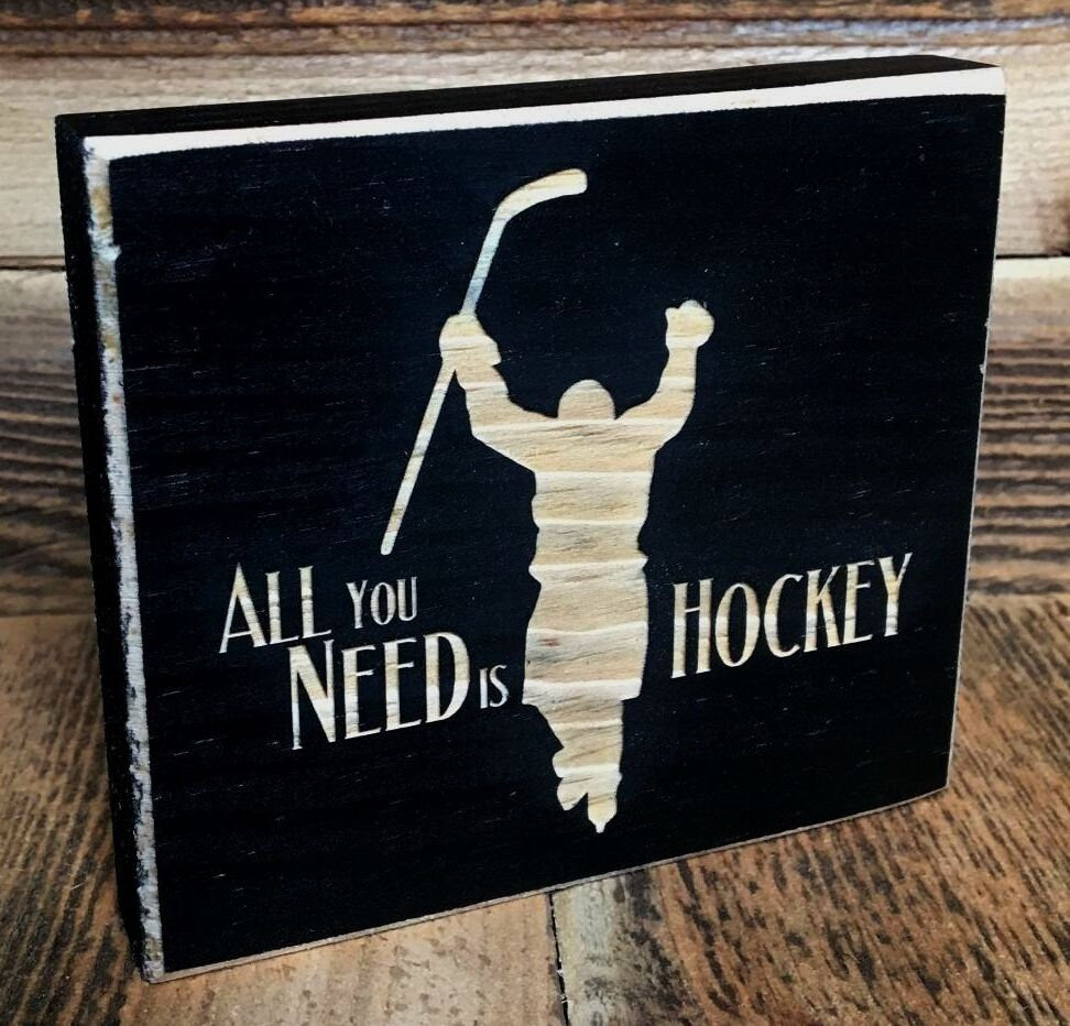 Hockey Goalie Ornament: Laser Cut Wood Christmas Gift